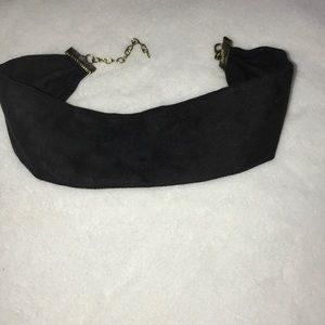 Black velvet choker- folds over